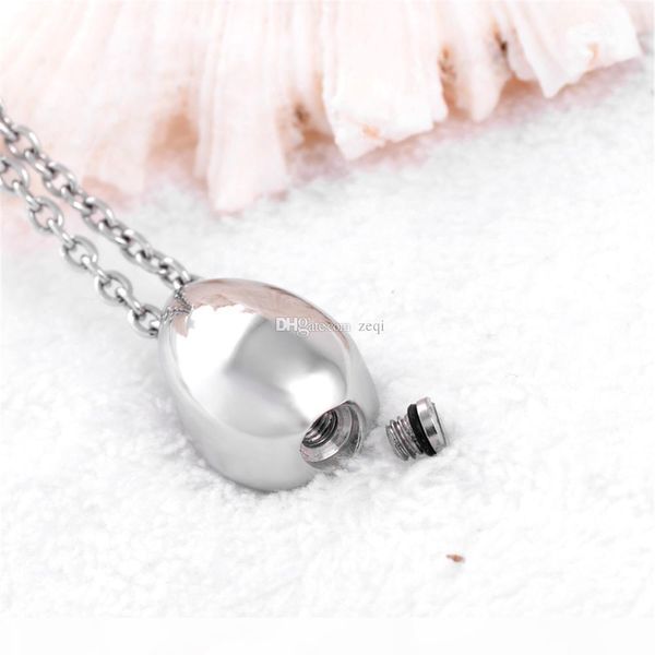 

4 colors tear-drop cremation urn pendant pet (dog cat) urn ash keepsake urns memorial jewelry for human ashes jewelry sale, Silver
