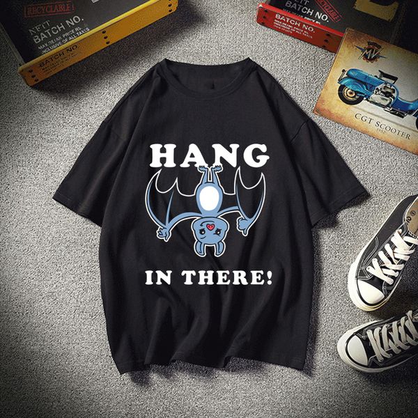 

hang in there bat novelty summer new tshirt men gothic 3d punk t shirt casual t-shirt women aesthetic clothes