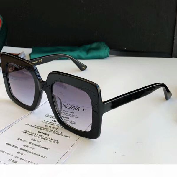 

0418 square sunglasses with stone logo black grey shaded sonnenbrille 0148s brand designer sunglasses gafas de sol new with box, White;black