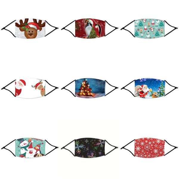 

4 styles fashion 2020 breathable face christmas mask designer reusable christmas mask with clear window visible expression for the deaf h#88, Black