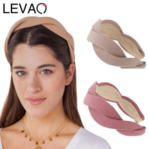 

hair accessories levao cross solid fashion hairband knitted for women headband girls elegant hoop twist headwear head band