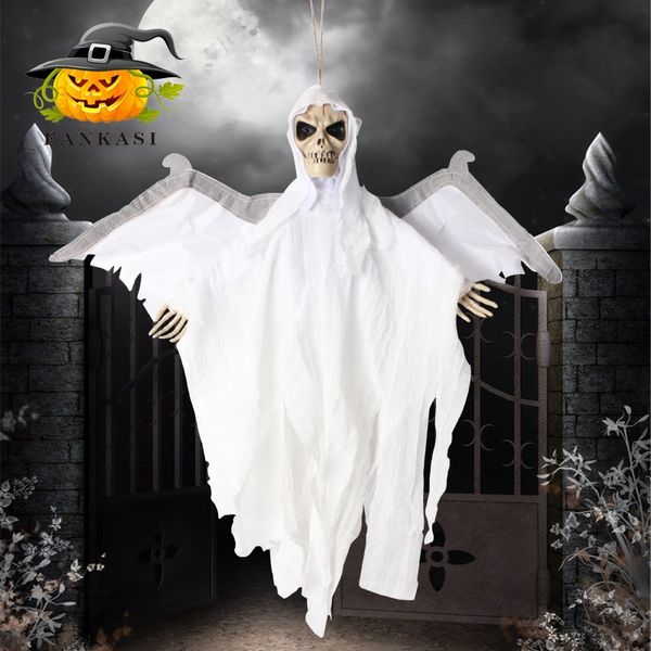 

halloween hanging ghost electric induction luminous sound hanging ghost scary atmosphere luminous bar layout haunted house bar theme decorat