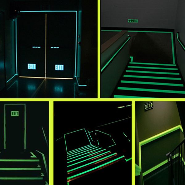 

1m самоклеящиеся световая лента предупреждение tape glow in the dark safety stage