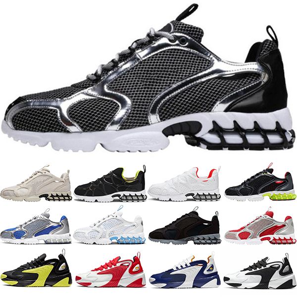 

zoom m2k spiridon caged running shoes des chaussures metallic silver black triple white pure platinum mens trainers sports sneakers 36-45