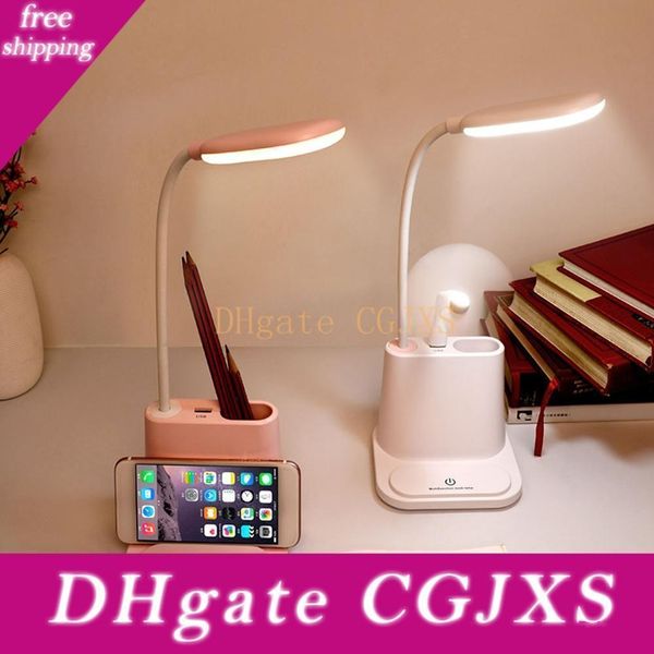 

multi -function touch led table lamp pen holder usb folding night light eye protection lamp with fan phone hoder children reading dormitory