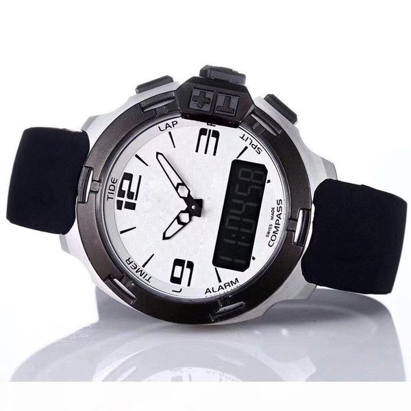 

2019 new mens watch digital multi-function rubber strap fashion couples wristwatches luxury designer womens sports watches sale, Slivery;brown