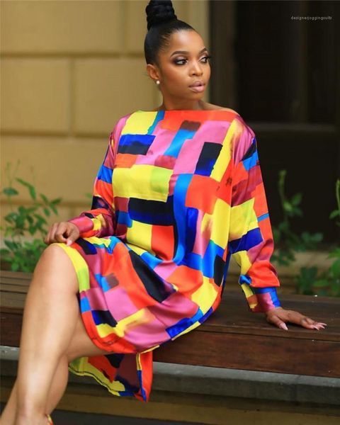 

dresses designer plaid loose dreeses casual crew neck colorful long sleeve dresses plus size women clothing women, Black;gray