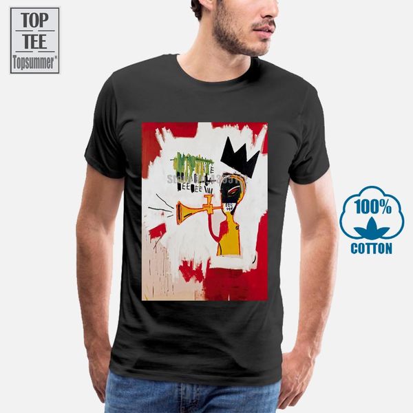 

mens cool o neck t shirt men's jean michel basquiat short sleeve cotton diy t shirt for men
