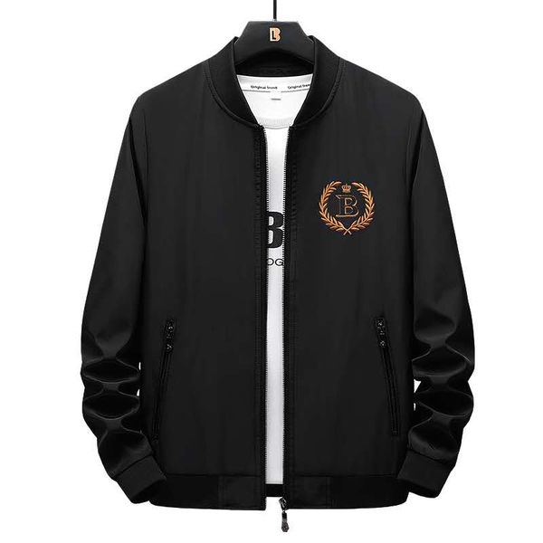 

autumn 2020 thin long sleeve jacket jacket male youth standing collar baseball jacket men's windbreaker embroidery trend apparel, Black;brown