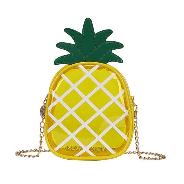 

women shoulder bags fashion mini bag pu leather transparent pineapple bag girls women handbags crossbody shoulder bag