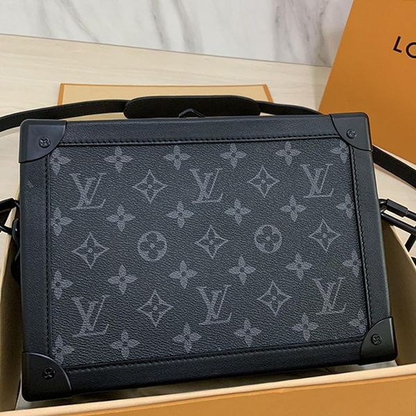 

soft trunk messenger bag men fashion classic zipper crossbody bag shaspet simple style for male shoulder bags with origin box