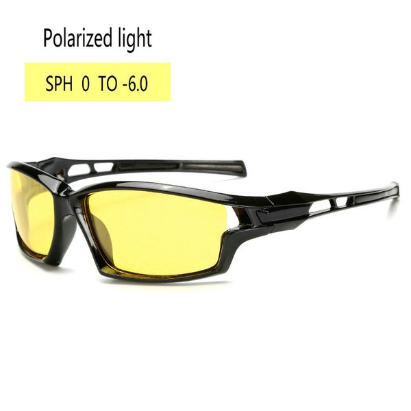 

myopia polarized yellow lens sunglasses men women nearsighted glasses prescription men night vision driving goggles uv fml, White;black