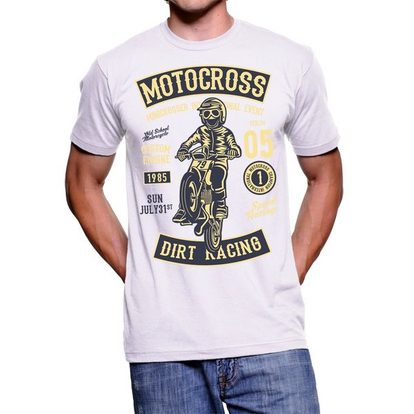 

2019 new summer t - shirt uomo motocross vintage illustration cool men tee shirt