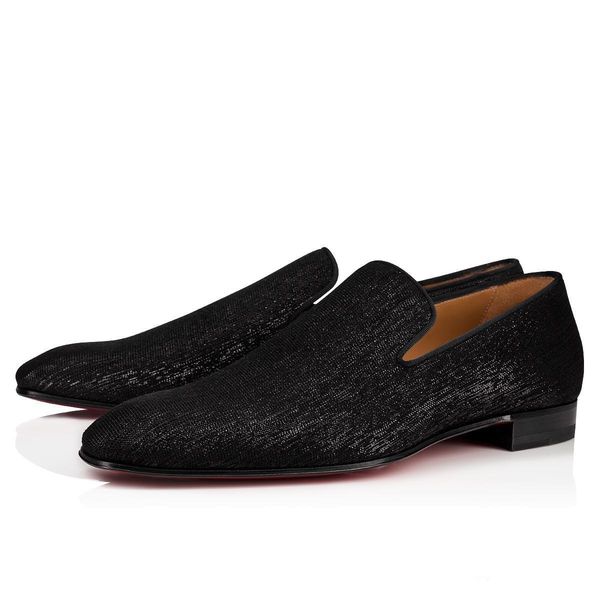 

business gentleman sneaker red bottom greggo orlato flats men,women walking wedding party dress luxury designer red sole shoes, Black