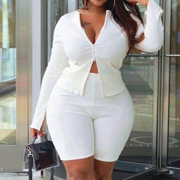 

o-neck long sleeve + shorts resort suits new summer two piece sets new women's printed embroidery cutout, Gray