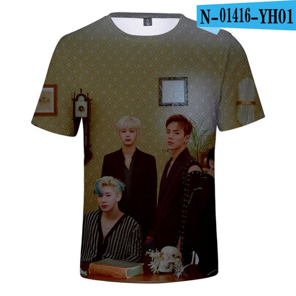 

kpop monsta x men k-pop team member 3d print shirts harajuku comics hentai men clothing