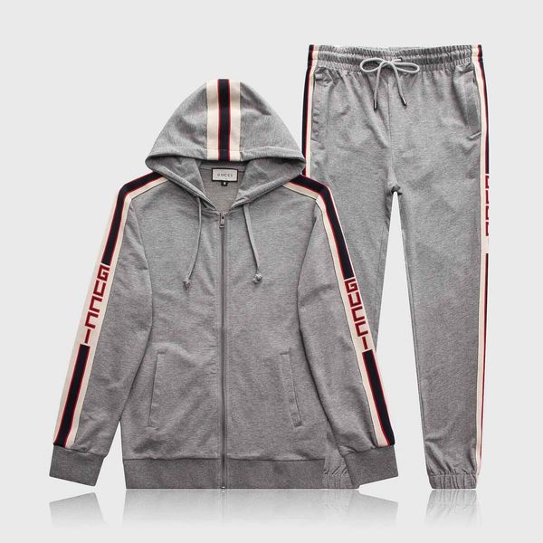 

new designers men sportswear sportswear and sweatshirts autumn winter jogger sporting suit mens sweat suits tracksuits set -3xl, Gray
