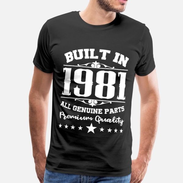 

1981 t shirt men customized tee shirt plus size 3xl pattern cute basic spring leisure shirt, White;black