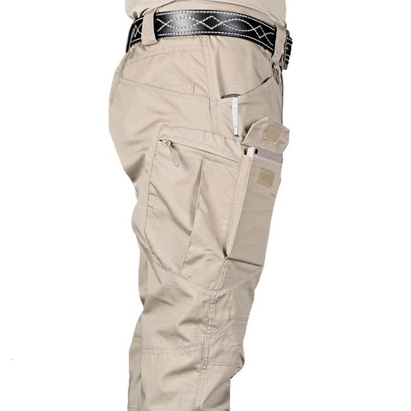 

new mens tactical pants multiple pocket elasticity military urban commuter tacitcal trousers men slim fat cargo pant 3xl v191109, Black