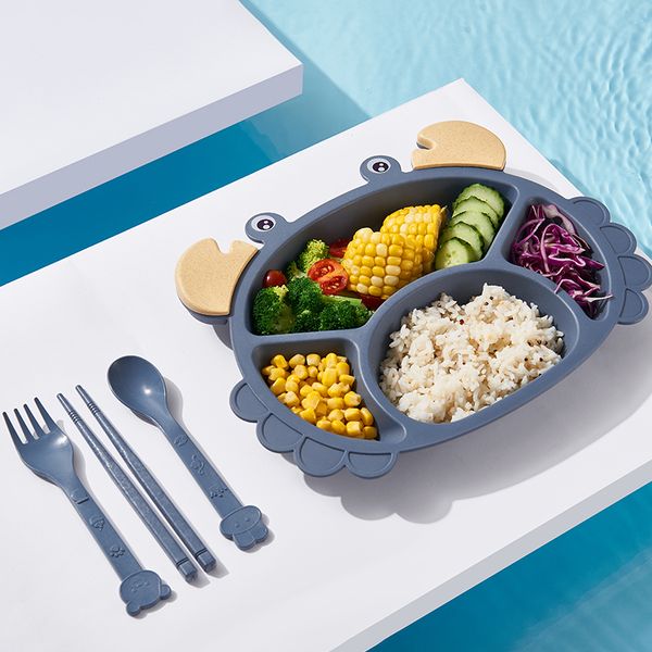 

дети flatware сервизы набор бытовой детское питание чаша кубок мультфильм симпатичные разделенные сетка anti-падение комплементарной плиты
