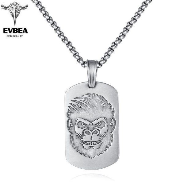 

evbea new design 12 chinese zodiac animals necklaces for men women's necklace jewelry accessories(monkey, Silver