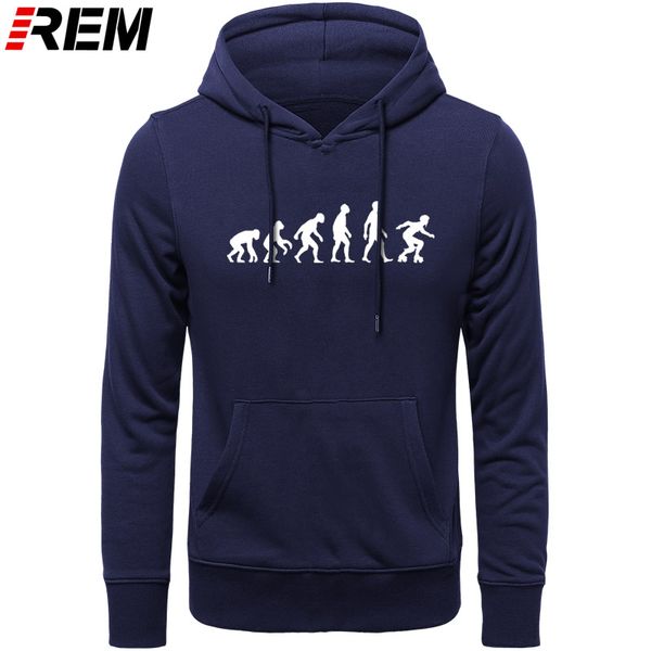 

rem hoodies brand cotton men clothing male slim fit evolution of man roller derby - mens crewneck colours hoodies, sweatshirts