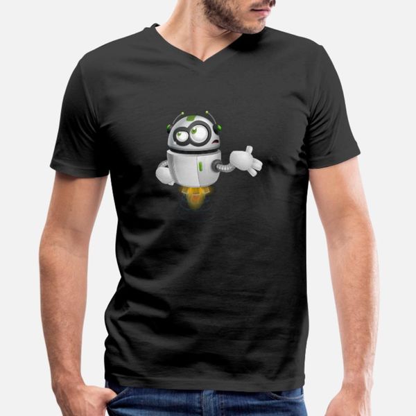 

robot icon direct bored t shirt men print 100% cotton s-xxxl gents loose authentic summer kawaii shirt