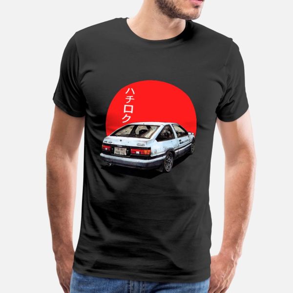 

ae86 initial d trueno japan movie t shirt men create cotton round collar letter graphic basic spring autumn vintage shirt