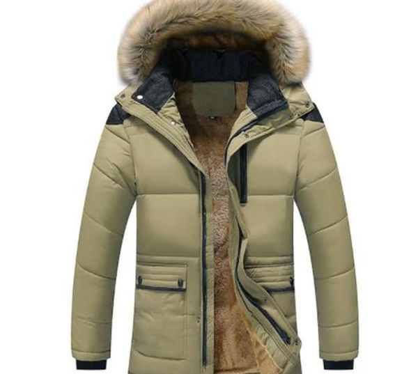 

size jacket winter thick down coats jackets mens middle long windbreaker outwear mens down thickened plus, Black
