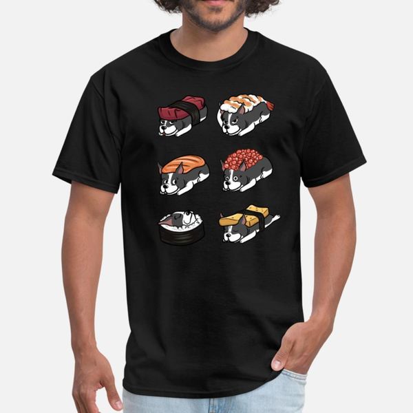 

boston terrier sushi nigiri t shirt men personalized short sleeve s-xxxl costume fitness comfortable spring trend shirt