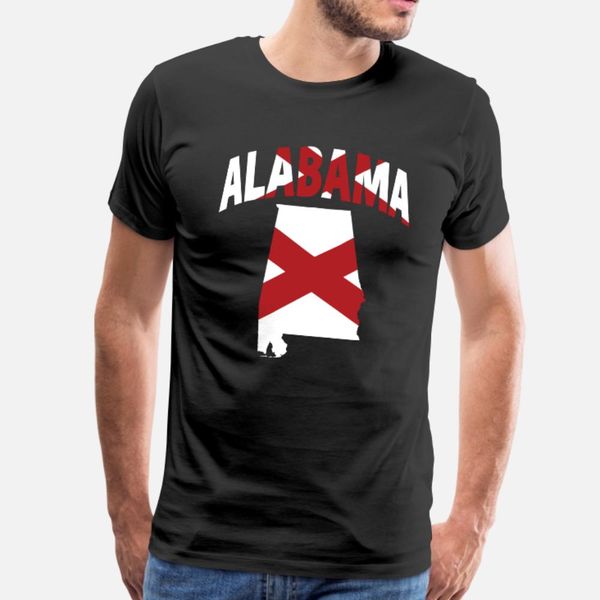 

alabama flag map t shirt men printing short sleeve s-3xl unique gift funny spring autumn slim shirt