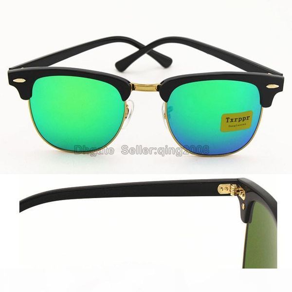 

designer green flash sunglasses men women driving brand txrppr uv400 fashion new sun glasses feminin oculos de sol with box, White;black
