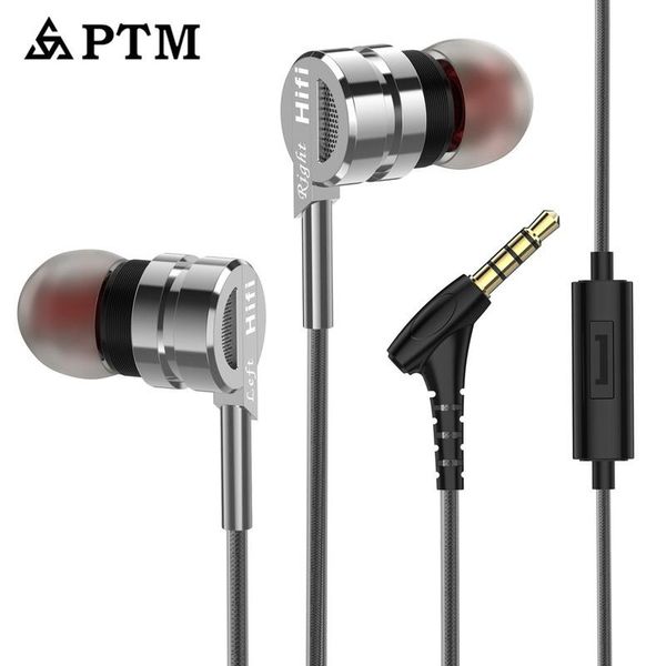 

earphone headphones metal stereo headset with mic earphones noise cancelling auriculares earbud for phone