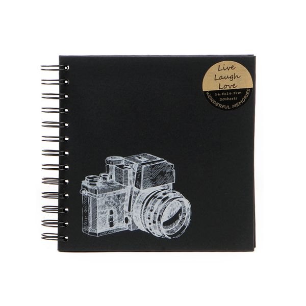 

portable wedding black cardboard p album loose leaf diy craft large capacity