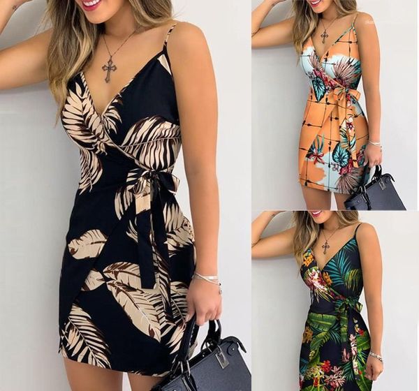 

neck fashion ladies dresses spaghetti strap print womens skirt no positioning printing women designer clothing v, Black;gray