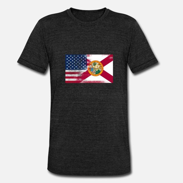 

florida american flag fusion t shirt men knitted cotton size s-3xl gift comfortable spring normal shirt