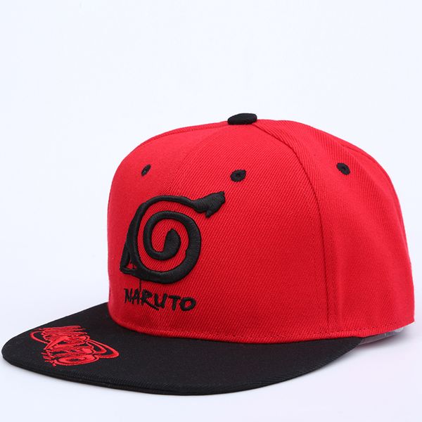 

wholesale-new anime lovers naruto outdoor snapback cap embroidery snapback fashion wood leaves village hats for men & women cap, Black;white