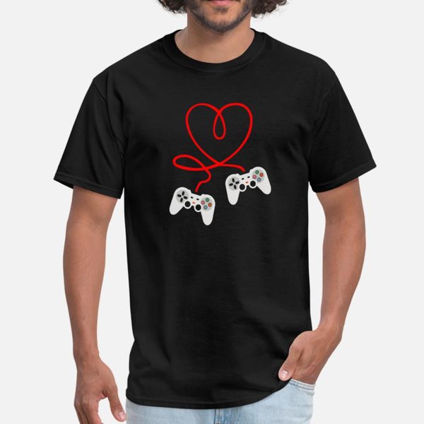 

video gamer valentines day with controller t shirt men customized short sleeve s-xxxl outfit anti-wrinkle new style spring autumn shirt