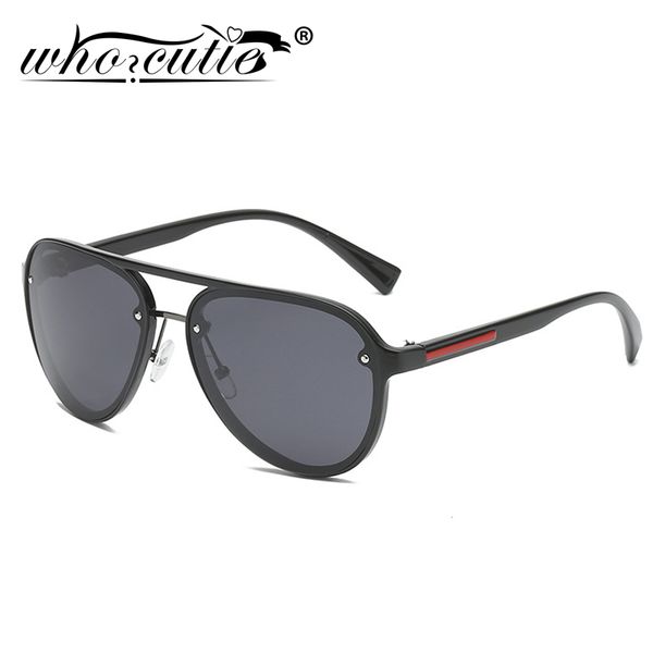 

who cutie pilot aviation sunglasses polarized men 2020 design sun glasses driving male fashion black shades s082, White;black