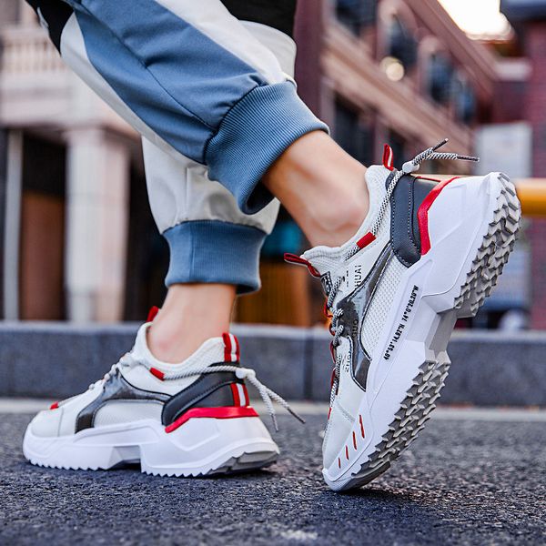 

new men casual shoes breathable outdoor mesh light sneakers male fashion casual shoes new comfortable footwear men, Black