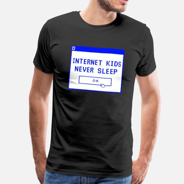 

internet kids never sleep t shirt men print 100% cotton round neck letters sunlight funny spring autumn formal shirt