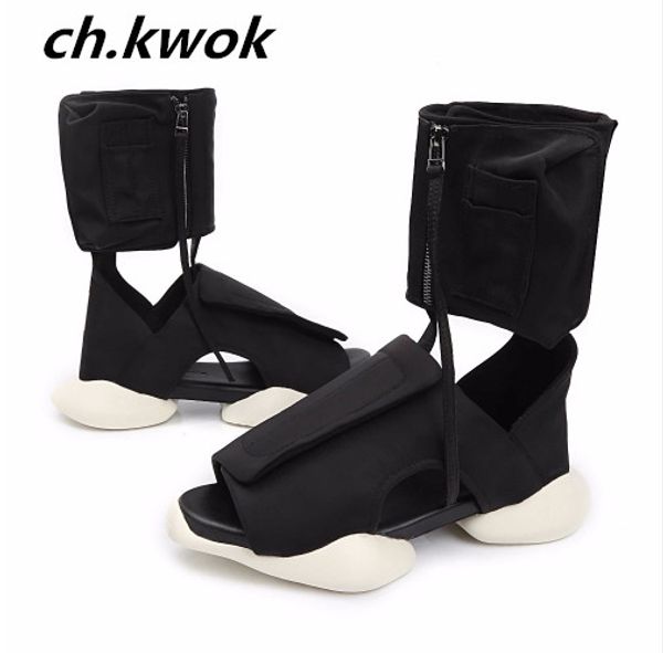 

унисекс странная runway платформы кроссовки пляжная обувь man summer fashion runway мужчины knight boots black удобные сандалии квартиры