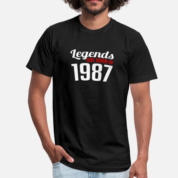 

legends are born in 1987 t shirt men printing short sleeve euro size s-3xl standard anti-wrinkle breathable spring autumn standard shirt