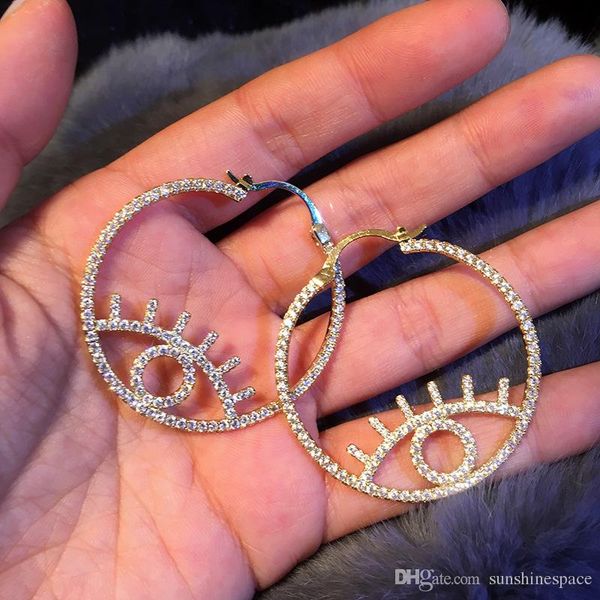 

queen lotus eye design earrings for women drop earrings fashion jewelry for party, Silver