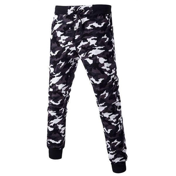 

fashion 2020 men camouflage fitness pants student hip hop street sport jogging running loose trousers men's camo sweatpants men, Black
