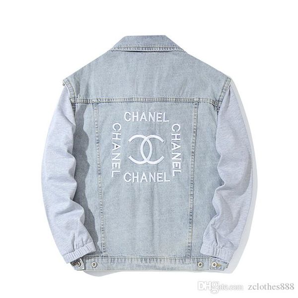 

2020 new mens designer jackets mens designer jackets pbclo denim jacket washing vintage male letter printed loose windbreaker, Black;brown