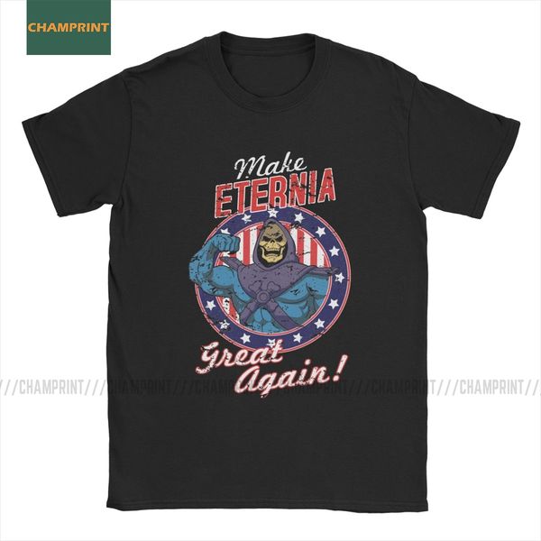 

он-man and the masters of the universe men t shirt make eternia great снова высокий тройники с коротким рукавом o шеи футболку чистого хлопк