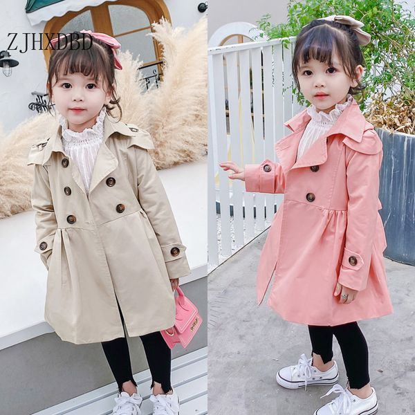 

toddler girls trench coats casual kids jacket bandage baby girl windbreaker children coat long ruffle trench boys outerwear 2-8t, Blue;gray