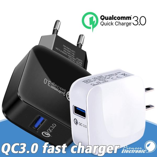 

cgjxsfast charging qc3 .0 adaptive quick charger travel adapter home wall charger us eu version for iphone x samsung s9 note 9 without packa