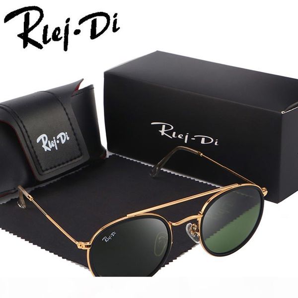 

round sunglasses women brand designer retro 3647 glass lens sunglasses female women mirror ladies shades uv400, White;black